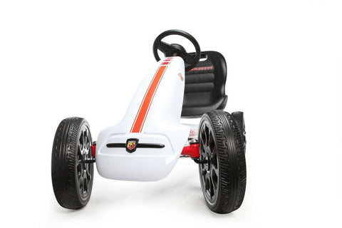 Licensed Abarth Ride On Pedal Go Kart for Kids/Children - White