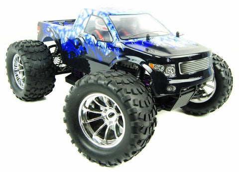 Bug Crusher Electric RC Monster Truck -Blue Ice - FREE SPARE BATTERY