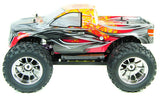 Bug Crusher Electric RC Monster Truck Car Orange Flame FREE BATTERY