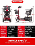 FOLDABLE PAVEMENT LEGAL ELECTRIC MOBILITY SCOOTER REMOVABLE UPGRADED BATTERY
