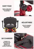 FOLDABLE PAVEMENT LEGAL ELECTRIC MOBILITY SCOOTER REMOVABLE UPGRADED BATTERY