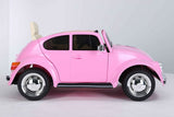 12V Licensed VW Beetle Ride On Electric Car Battery Powered Kids/Children Pink