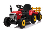 12V R/C Twin Motor Tractor & Trailer - 12V Kids' Electric Ride On