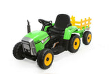12V R/C Twin Motor Tractor & Trailer - 12V Kids' Electric Ride On
