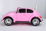 12V Licensed VW Beetle Ride On Electric Car Battery Powered Kids/Children Pink